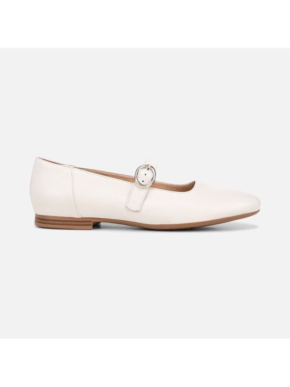 NEW Naturalizer Kelly Mary Jane Flat in Warm White Leather Size 7 - Picture 4 of 11